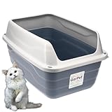 GarPet XXL Extra hohe Katzentoilette offene Katzenklo mit hohem...